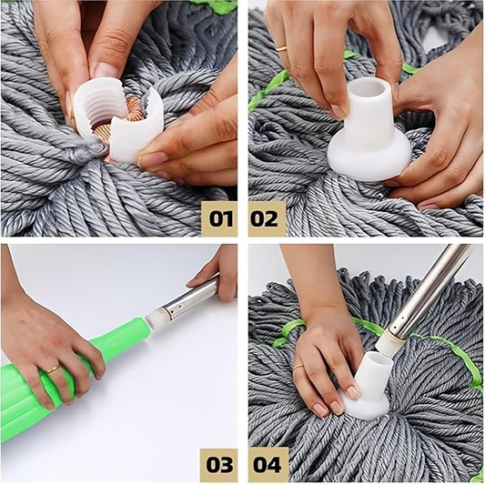 Spelf-Twisting 360° Rotating Mop – No Bending, No Dirty Hands, Just Effortless Cleaning
