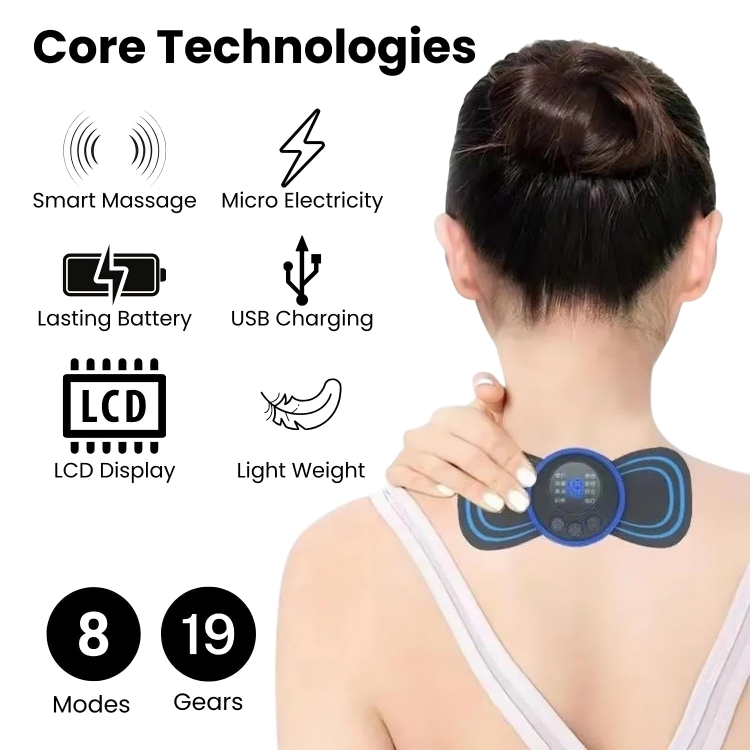 Electric full body Massager - Blood Circulation, Pain Relief with 8 Modes & 19 Strength Levels.