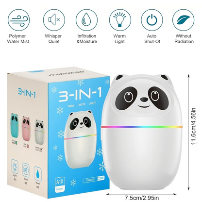 Panda Cool Mist Humidifier – 7 Colors for Calm, Easier Breathing